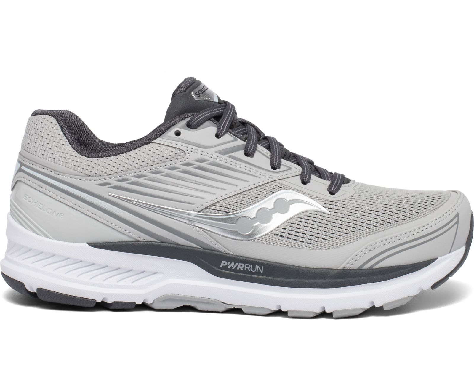Tenis Para Correr Saucony Echelon 8 Anchos Mujer Negros Grises | México 104MQZA